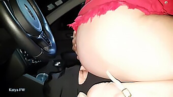 Katya'S Fetish: Using Her Slave As A Seat Cushion In Her Car