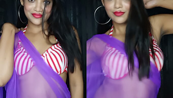 Slim Asian Rekha'S Deep Desire Revealed In Hot Strip