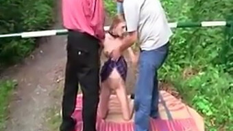 Skinny Girl Gets Hogtied In Public