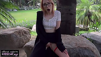 Public Teen (18+) Gets On All Fours And Swallows Cum In Central Park