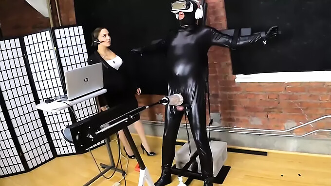 Mistress Humiliates Her Slave With The Fucking Machine