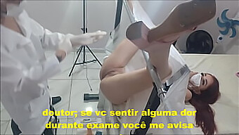 Medical Examination Turns Intimate, With Doctor'S Hands Exploring Patient'S Lower Anatomy.