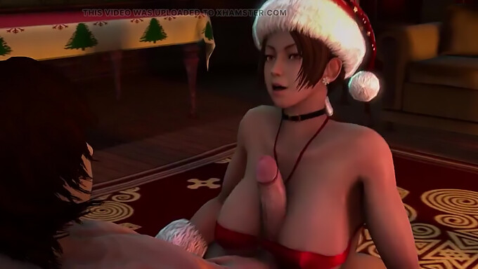 Erlebe Den Nervenkitzel Des Weihnachtssex Mit Einer Braunhaarigen Schönheit In 3d