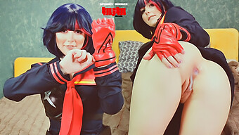 Nahá Učiteľka Dáva Ryuko Matoi Veľký Penis Análny Creampie V Cosplay