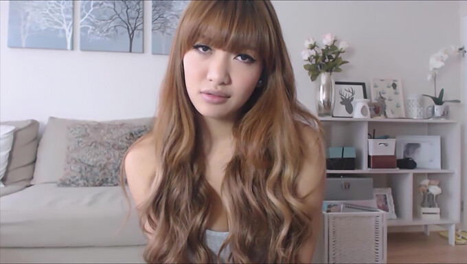 Small-Boobed Asian Indulges In Solo Play