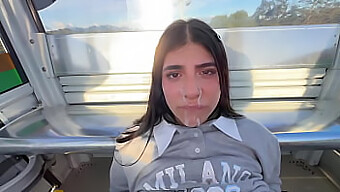 Aroused Latina Girl Gets Caught On Cable Car Ride