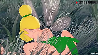 Piękna Wróżka Tinker Bell Robi Niegrzeczne Rzeczy W Animowanym Filmie.