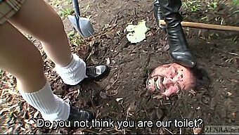 Femdom Punishment: Japanese Principal Punished For Outdoor Peeing