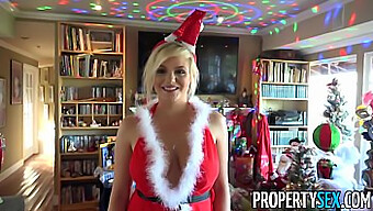 Katy Jayne'S Christmas Surprise: British Escort Joins Home Viewing