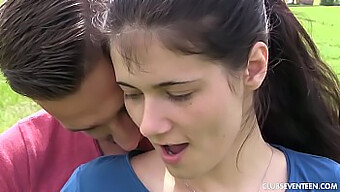 Young Brown Teen With Pigtails Gets Hardcore Outdoor Sex