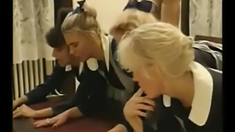 Retro Schoolgirls Get Their Pussies Pounded By A Big Cock