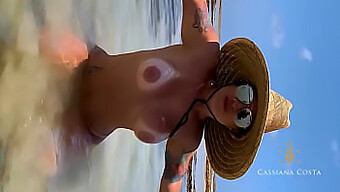 Beach Babe Cassiana Costa Gets A Big Cock Blowjob In This Steamy Video